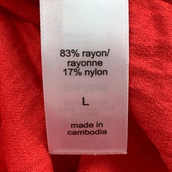 Maurices Shorts sz L 12 High Rise Tie Front 4" Inseam Coral Pull on Belt New NWT - Picture 5 of 6